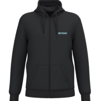 Sweat Zippé Capuche Noir