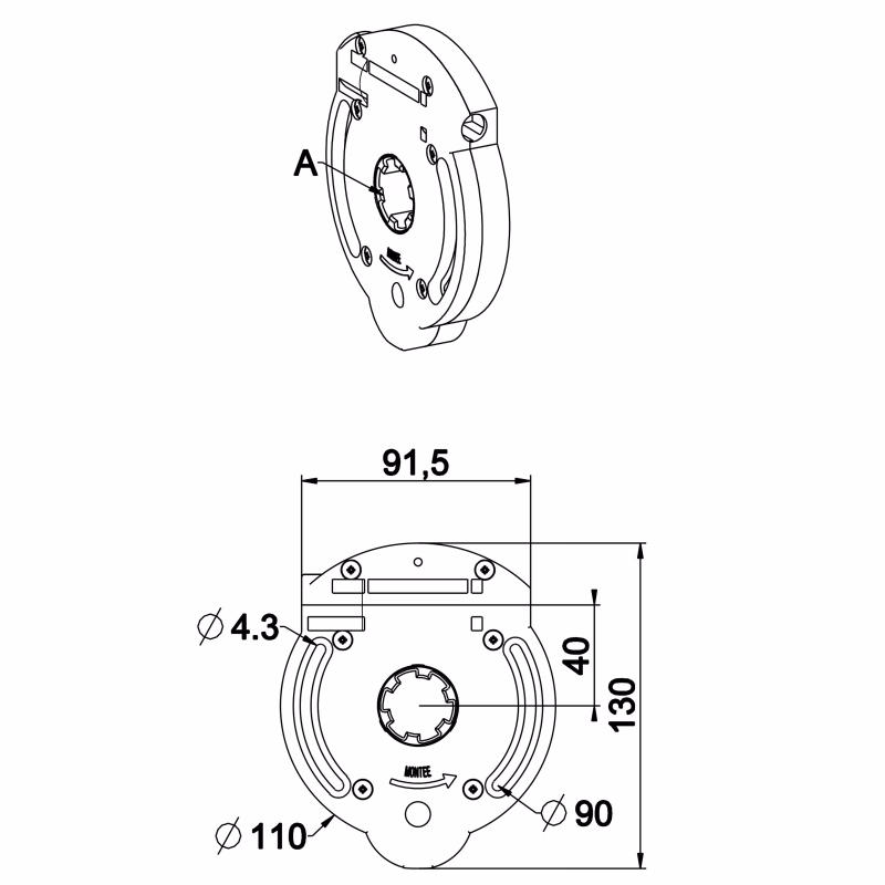 TREUIL VIS FREIN 1/7 6P7 CRABOT SS FDC – Image 2